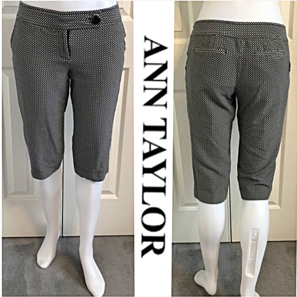 Ann Taylor, Lindsay Patterned Short Capri Pants - Picture 1 of 6